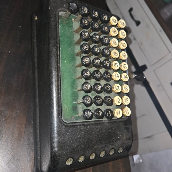 Antique Burroughs Adding Machine Hand Crank Calculator Cast Iron USA c1910s